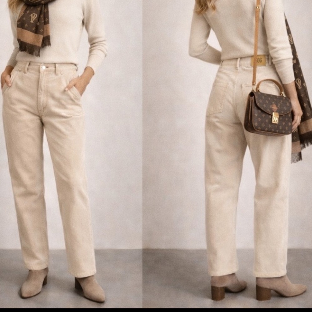 UO/BDG,Size 25, High-Rise, Baggy Fit,Excellent Condition, Fall/Winter,Corduroy